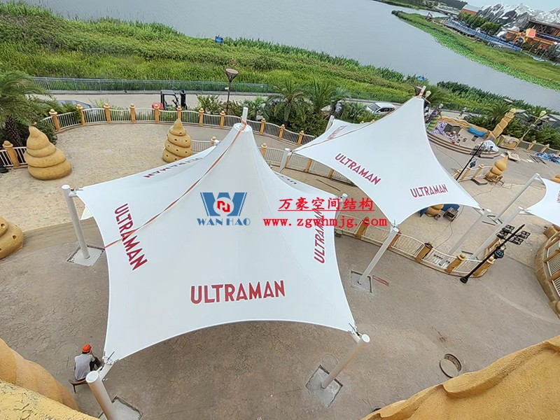 上海海昌海洋公園沙塔餐廳室外鋼膜結構完工