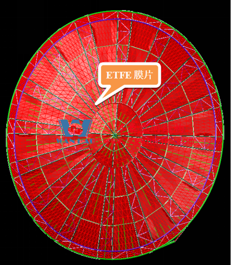 明宇廣場6號地塊商業(yè)（萬達廣場）改造項目鋼膜結(jié)構(gòu)ETFE蓋頂天幕工程進入鋼結(jié)構(gòu)吊裝階段