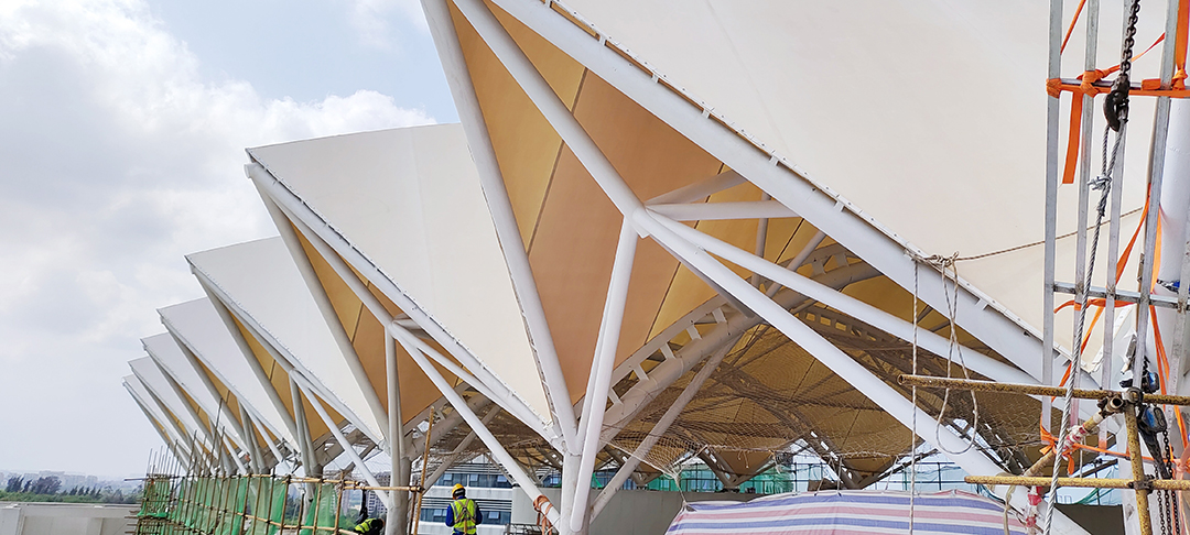 超強臺風"摩羯"狂嘯登陸，這個膜結構天幕經受嚴峻考驗！