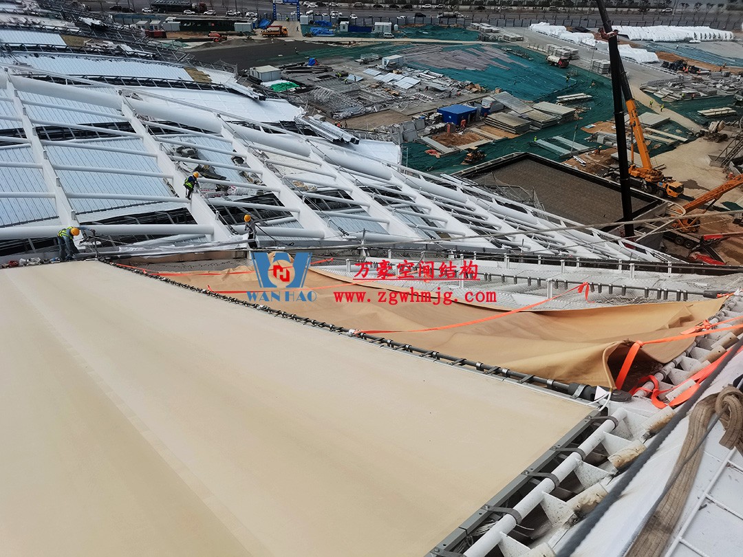 鄭州中原高鐵港數字展貿城ETFE膜結構 PTFE膜結構工程